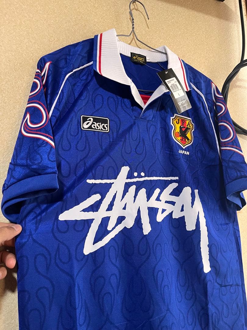 asics 日本代表 シャツ Lサイズ 青
