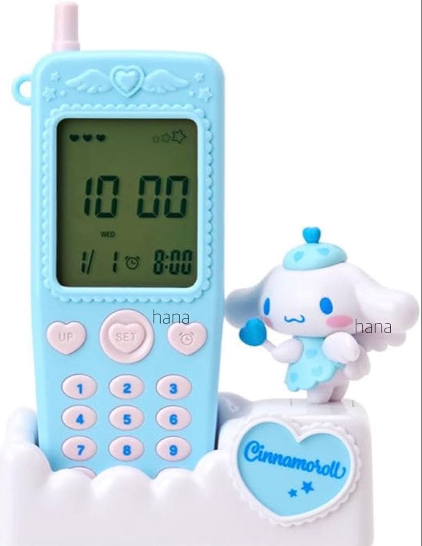 サンリオ ガラケー形置き時計 ガラケー 時計 シナモロール シナモン 新品 ②