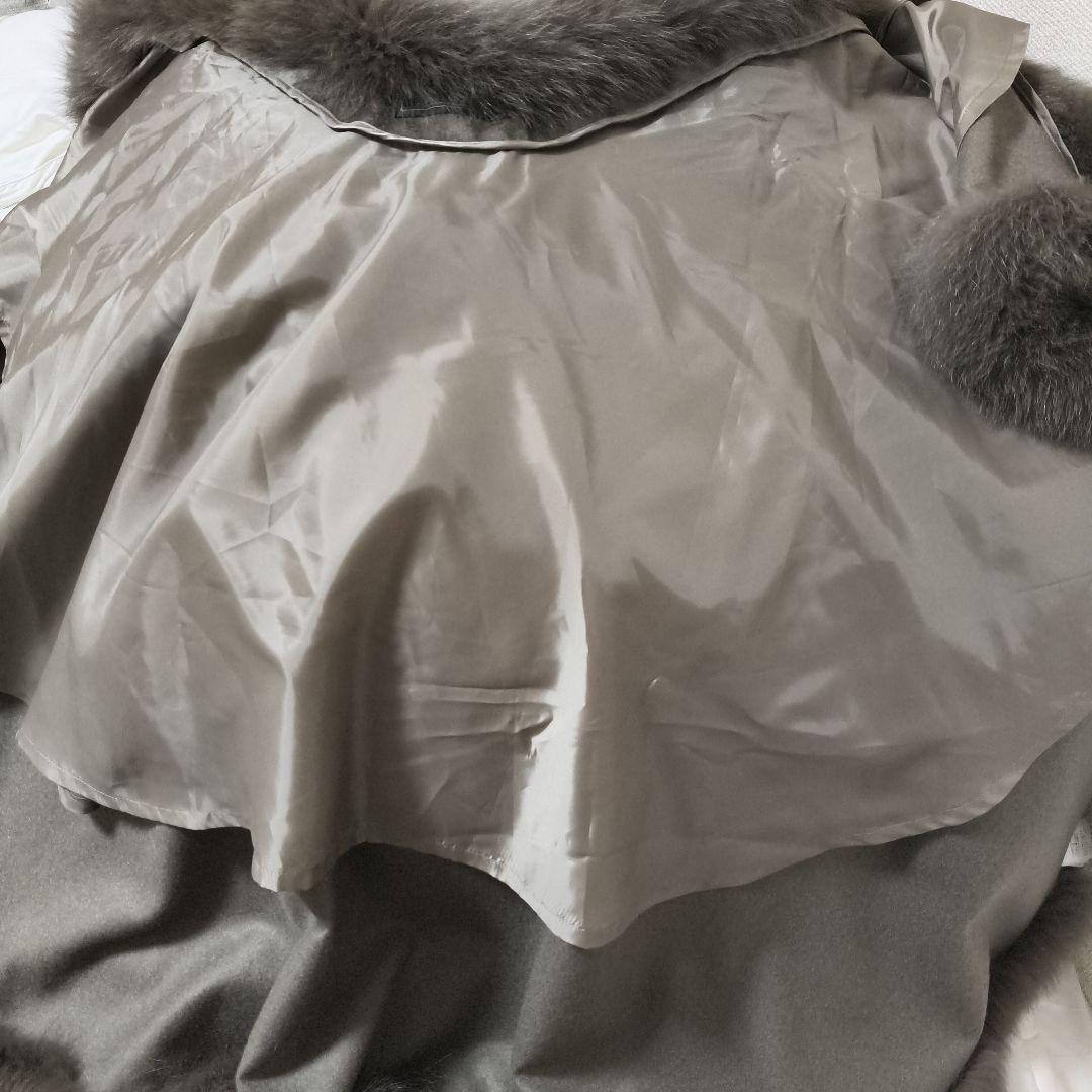 もも！カシミヤ100 フォックスファー　定価45万円　タグ付きケープコート