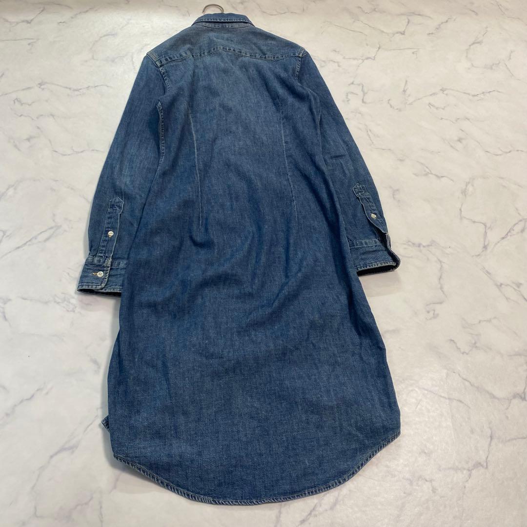 RALPH LAURENラルフローレン BDデニムシャツワンピース　XS
