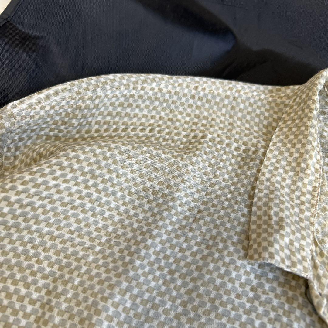 美品✨ババグーリ シルク×コットン ロングスリーブシャツ 総柄 洗える 近年