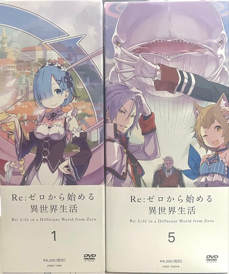 初回限定版　リゼロ　（第一期）　DVD　1〜9巻セット　収納BOX 全巻セット