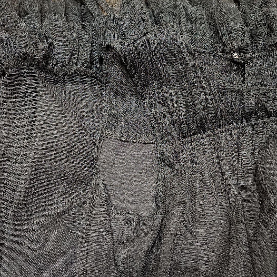 36 グレースコンチネンタル チュールティアードワンピース ドレス ブラック