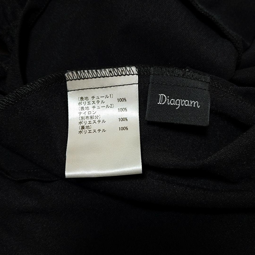 36 グレースコンチネンタル チュールティアードワンピース ドレス ブラック