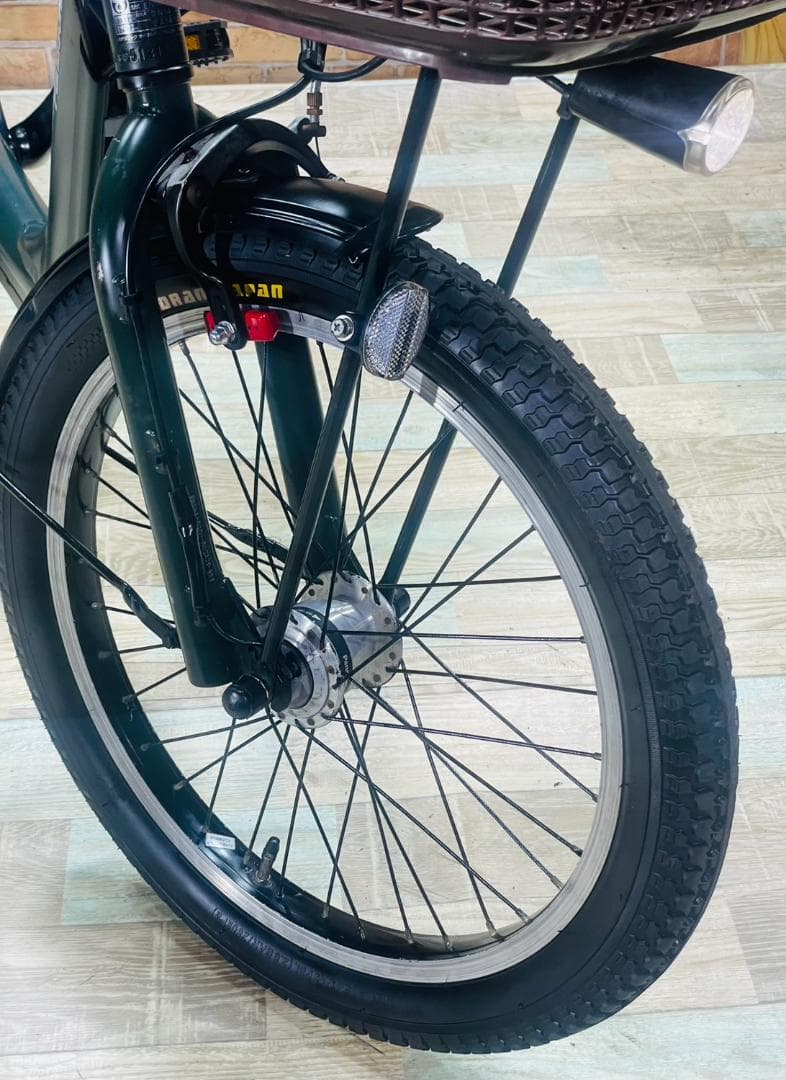 グリーン系 王様 ギュットアニーズ子供乗せ電動アシスト自転車 H3398