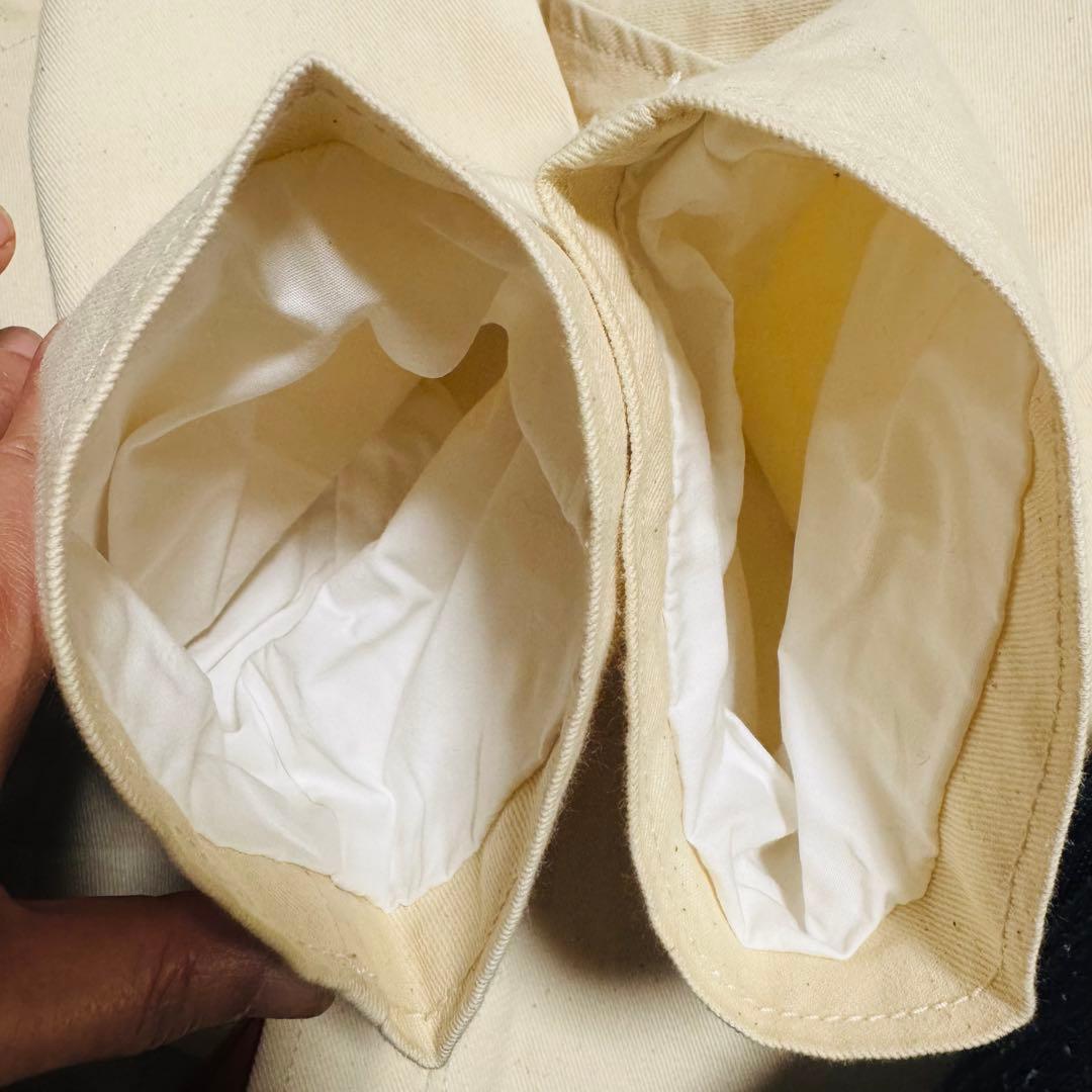 CHAPAL パーカー　フード付きコート クリーム色　M フランス　リバーシブル