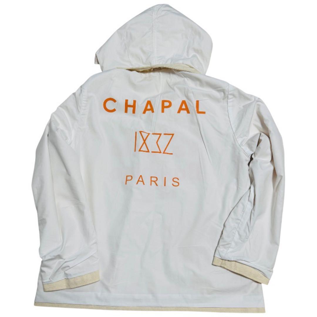 CHAPAL パーカー　フード付きコート クリーム色　M フランス　リバーシブル