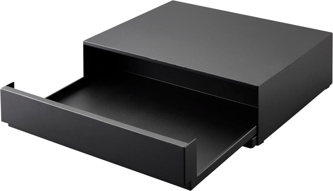 tower キッチン家電下引き出し&スライドテーブル 幅45cm 山崎実業 黒