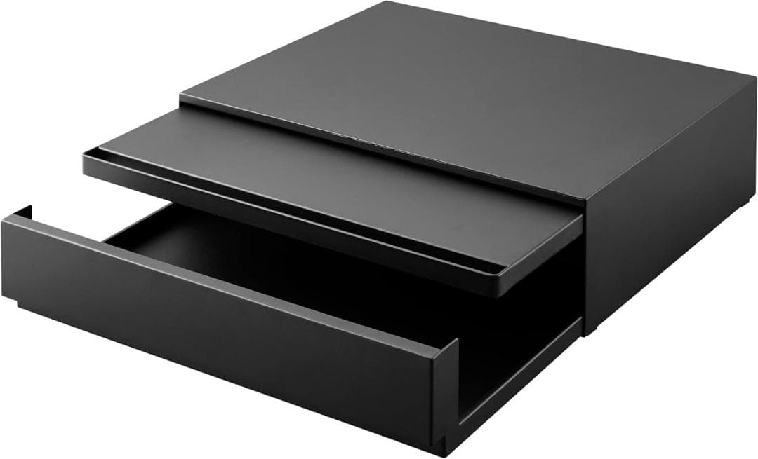 tower キッチン家電下引き出し&スライドテーブル 幅45cm 山崎実業 黒