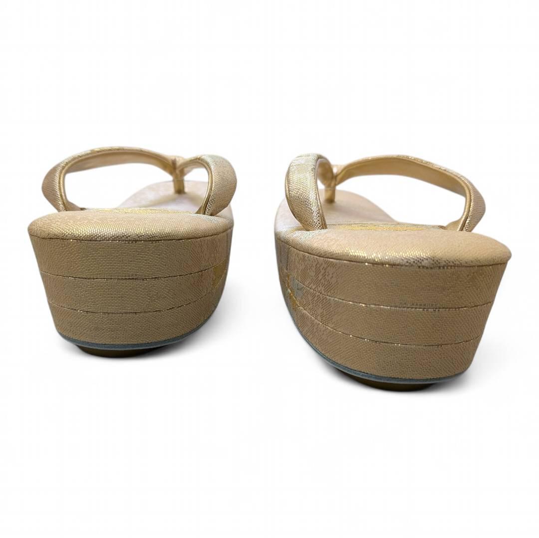 【美品】和装小物 草履 バッグ セット ゴールド