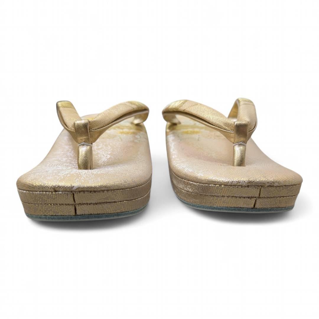 【美品】和装小物 草履 バッグ セット ゴールド