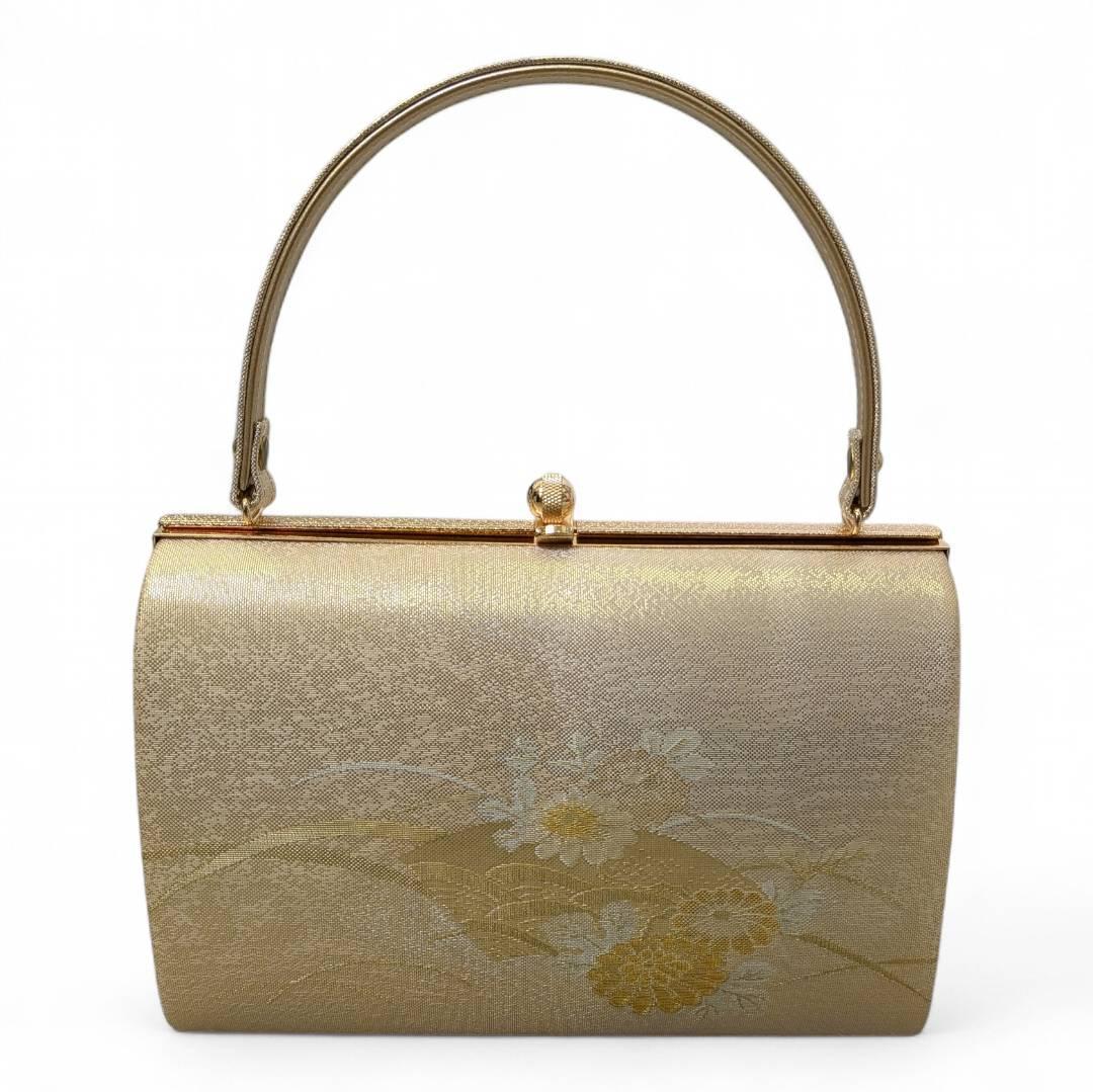 【美品】和装小物 草履 バッグ セット ゴールド