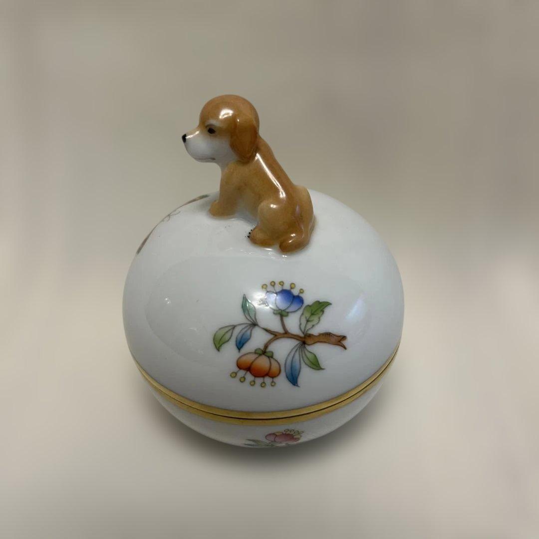 未使用保管品　ヘレンド 犬　ミニ　小物入れ ボンボニエール