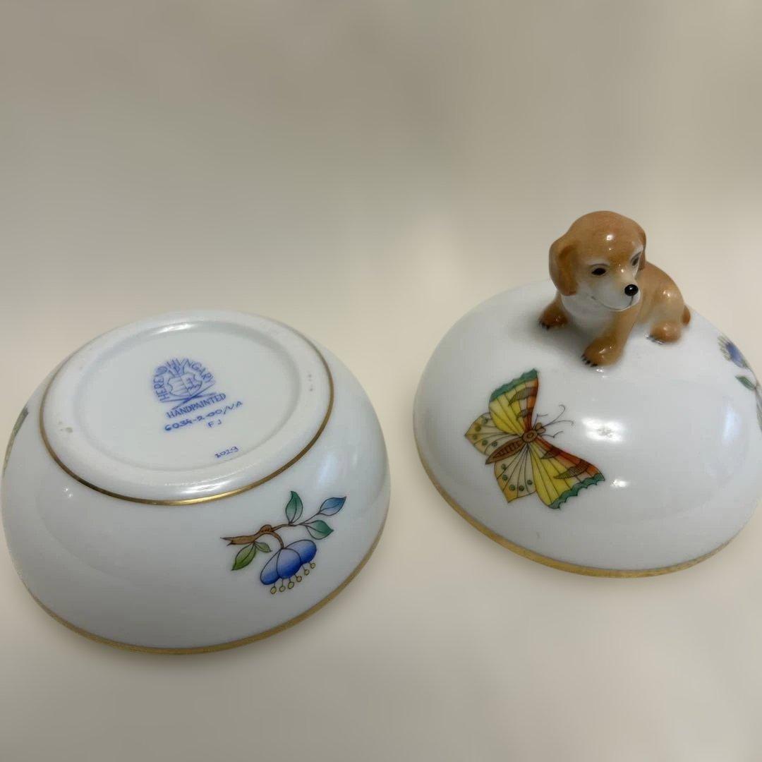 未使用保管品　ヘレンド 犬　ミニ　小物入れ ボンボニエール