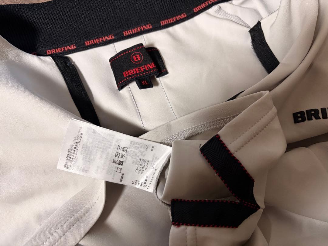 メンズウェア BRIEFING BACK LOGO LINE LS HALF ZIP