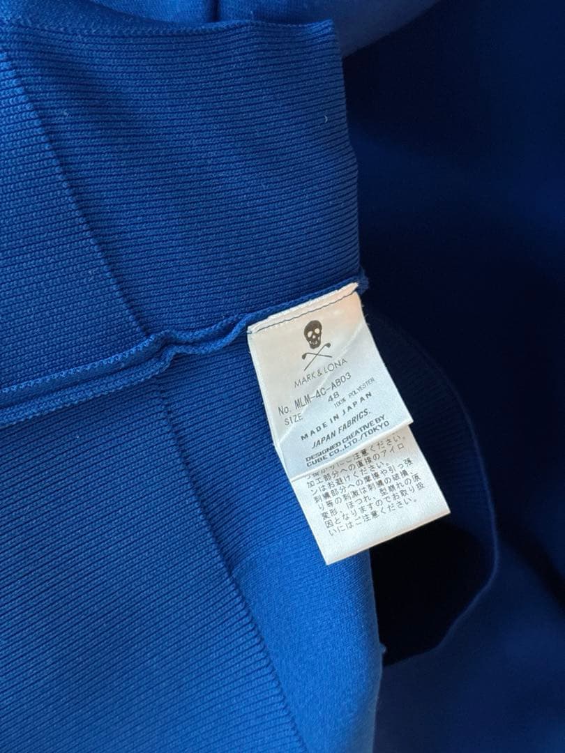 美品 ★ MARK&LONA スウェット パーカー マーク&ロナ 青 正規品