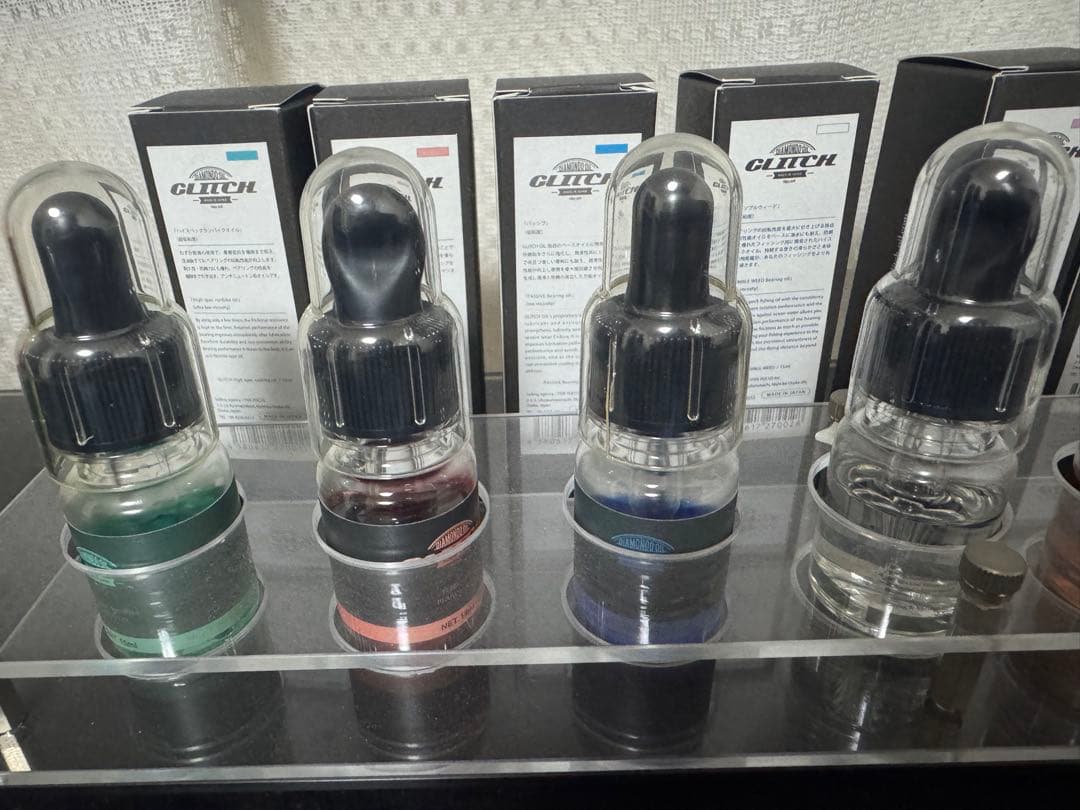 グリッチオイル 7本セット　　ディルプレイスタンド付き