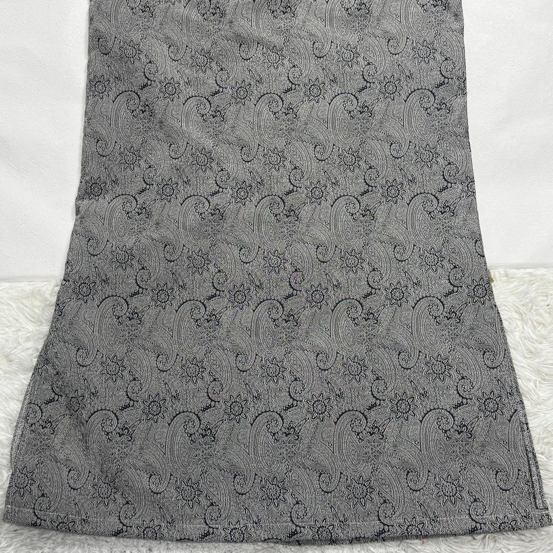 タグ付き アンティカ ジャガード織り ロングベスト ジレ 羽織 チャイナ 高級感