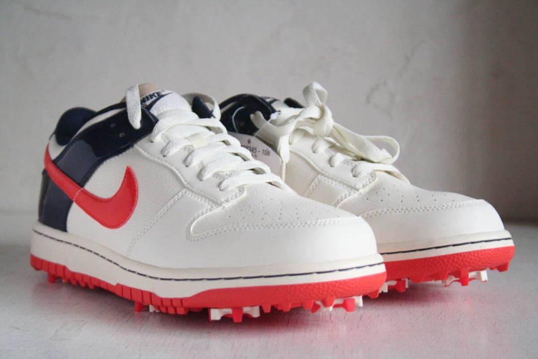 26.5cmワイド ナイキ ダンク ロー ゴルフ ホワイト ネイビー マックス