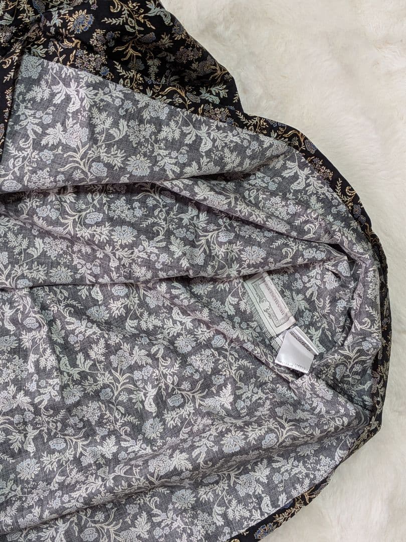 美品 BEARDSLEY ビアズリー サラサプリントワンピース 花柄 ロング