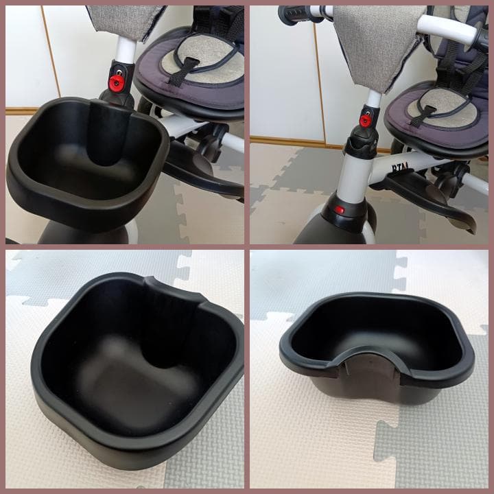 BTM 折りたたみ三輪車 前カゴ・カップホルダー付　enon03