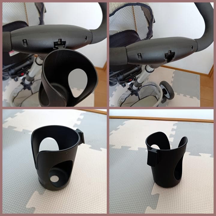 BTM 折りたたみ三輪車 前カゴ・カップホルダー付　enon03