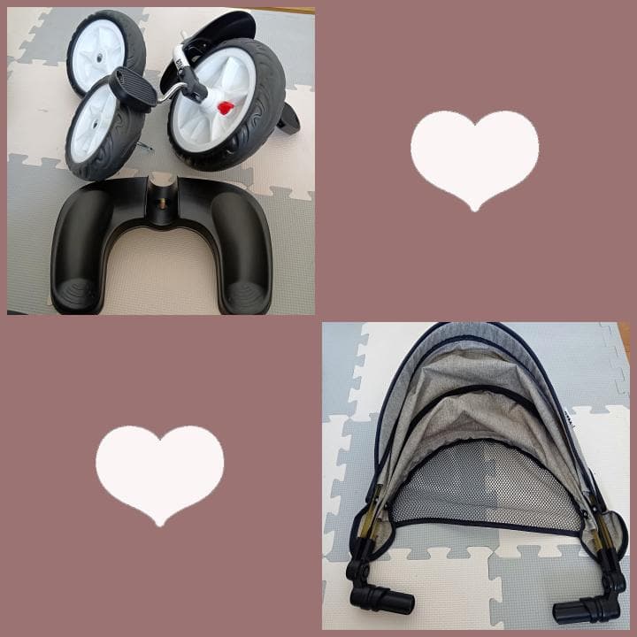 BTM 折りたたみ三輪車 前カゴ・カップホルダー付　enon03