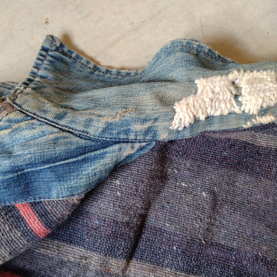 マ*ジ様 50s ビンテージ WALDES ダメージ デニム ジャケット カバー