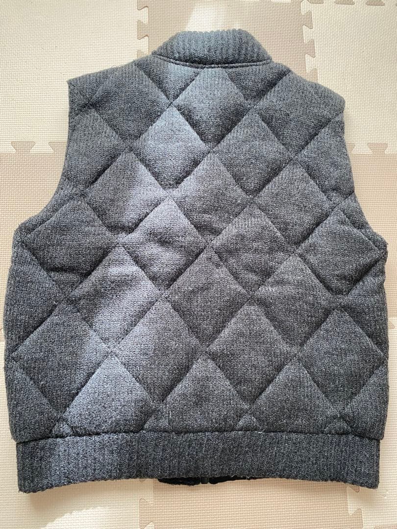 美品　DIESEL キルティングダウンベストXLグレー定価48000