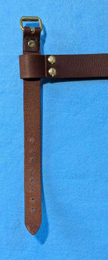 ブロンプトンに最適 ハンドメイド 本革製フレームホルダー ブラウンカラー