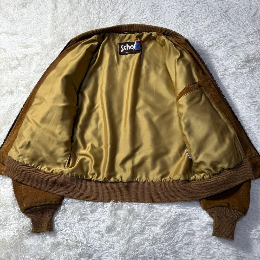 USA製 SCHOTT【スエードレザー 】ボンバージャケット L 80s 短丈