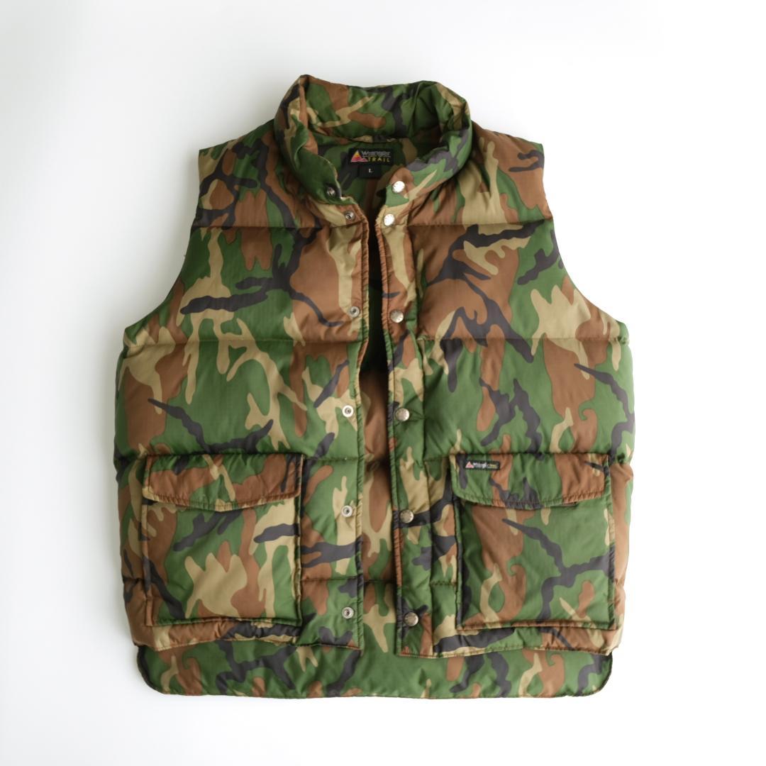 ジャケット・アウター Wrangler 90's Camo Pattern Down Vest L.