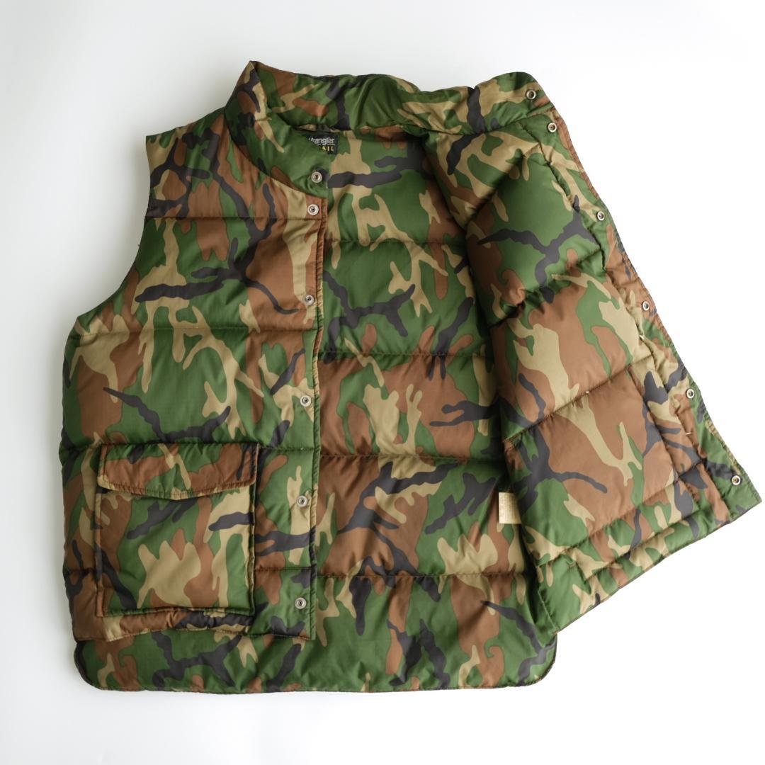 ジャケット・アウター Wrangler 90's Camo Pattern Down Vest L.