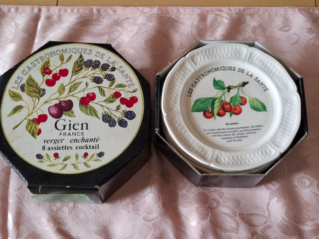 フランスGien社プレート8枚セット