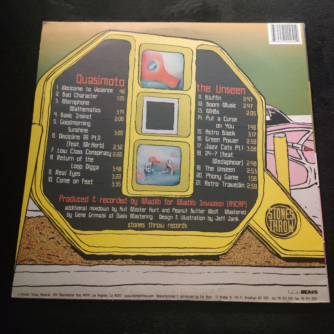 Quasimoto The Unseen LP madlib 人気盤 送料込み