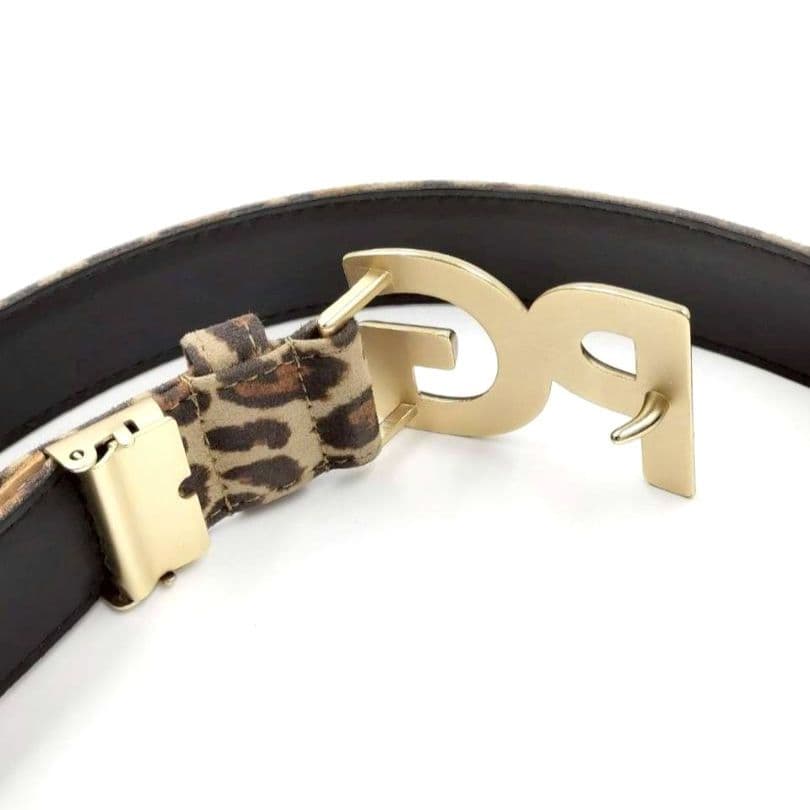 PEARLY GATES パーリーゲイツ レオパード柄 ビッグロゴバックルベルト