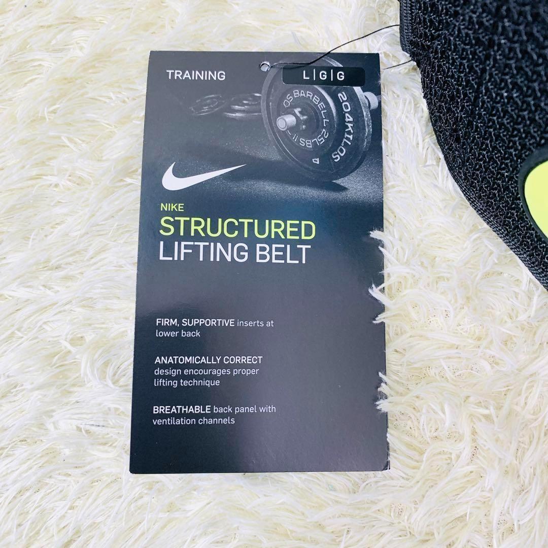 L　ナイキNIKEトレーニングベルト　筋トレ　ウエイト　ゴールドジム 　腰痛防止