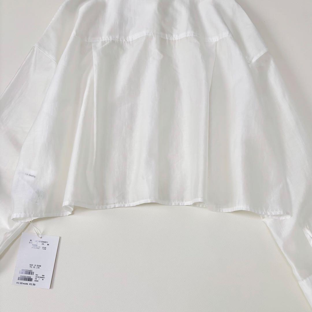 新品未使用　La boutique BonBonシアークロップドシャツ　ゆったり