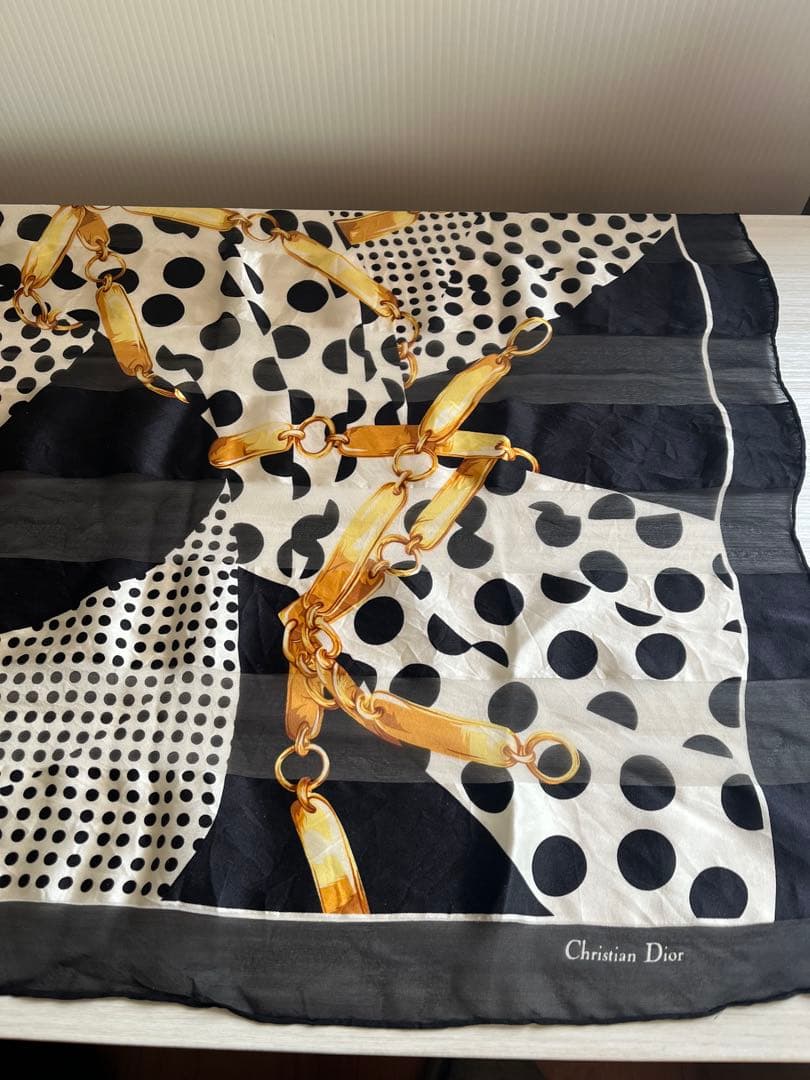 indigo 様Christian Dior ドット柄スカーフ