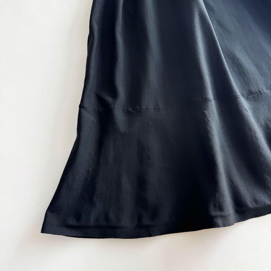 UNITED ARROWS Vネック ロング ニットワンピース フレア 36