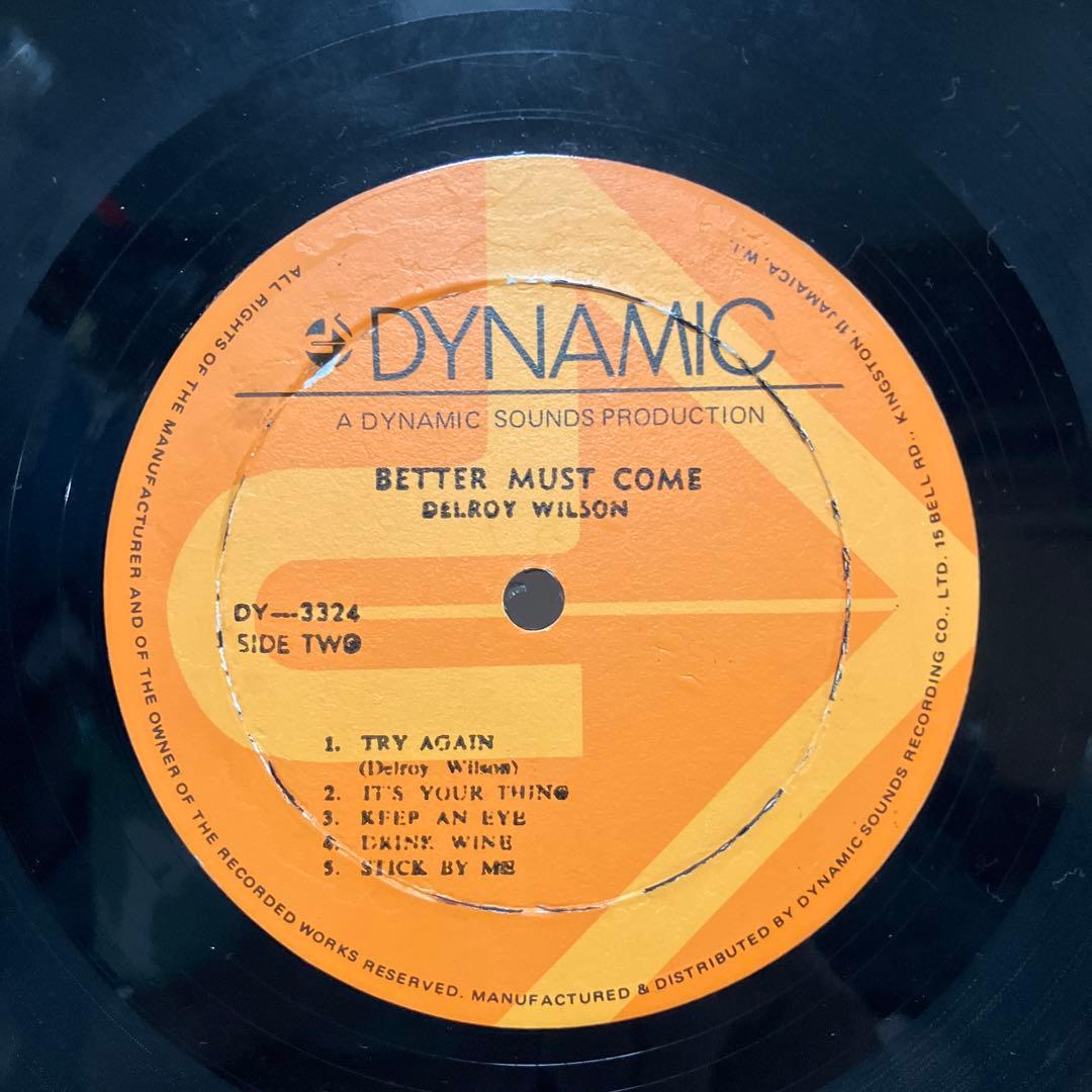 Delroy Wilson Better Must Come LP 初期盤