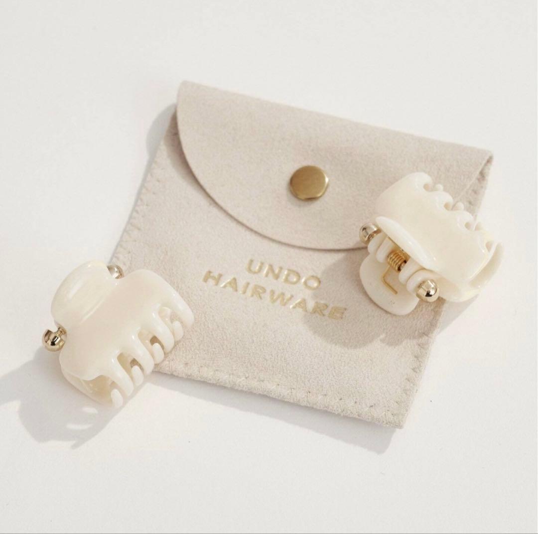 プラージュ　undo ヘアクリップ　アイボリー