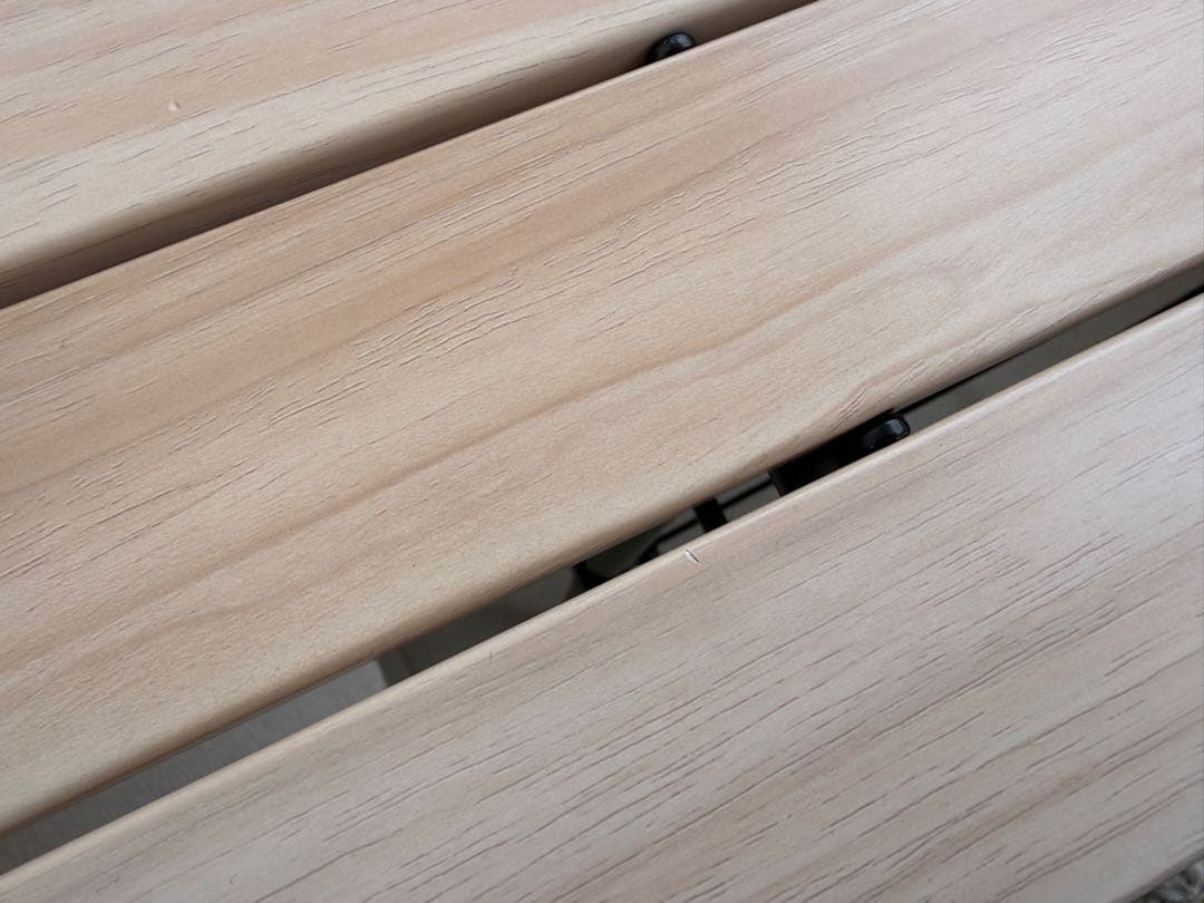 HUGEL アウトドア アルミ ロールトップ テーブル L ウッドグレイン