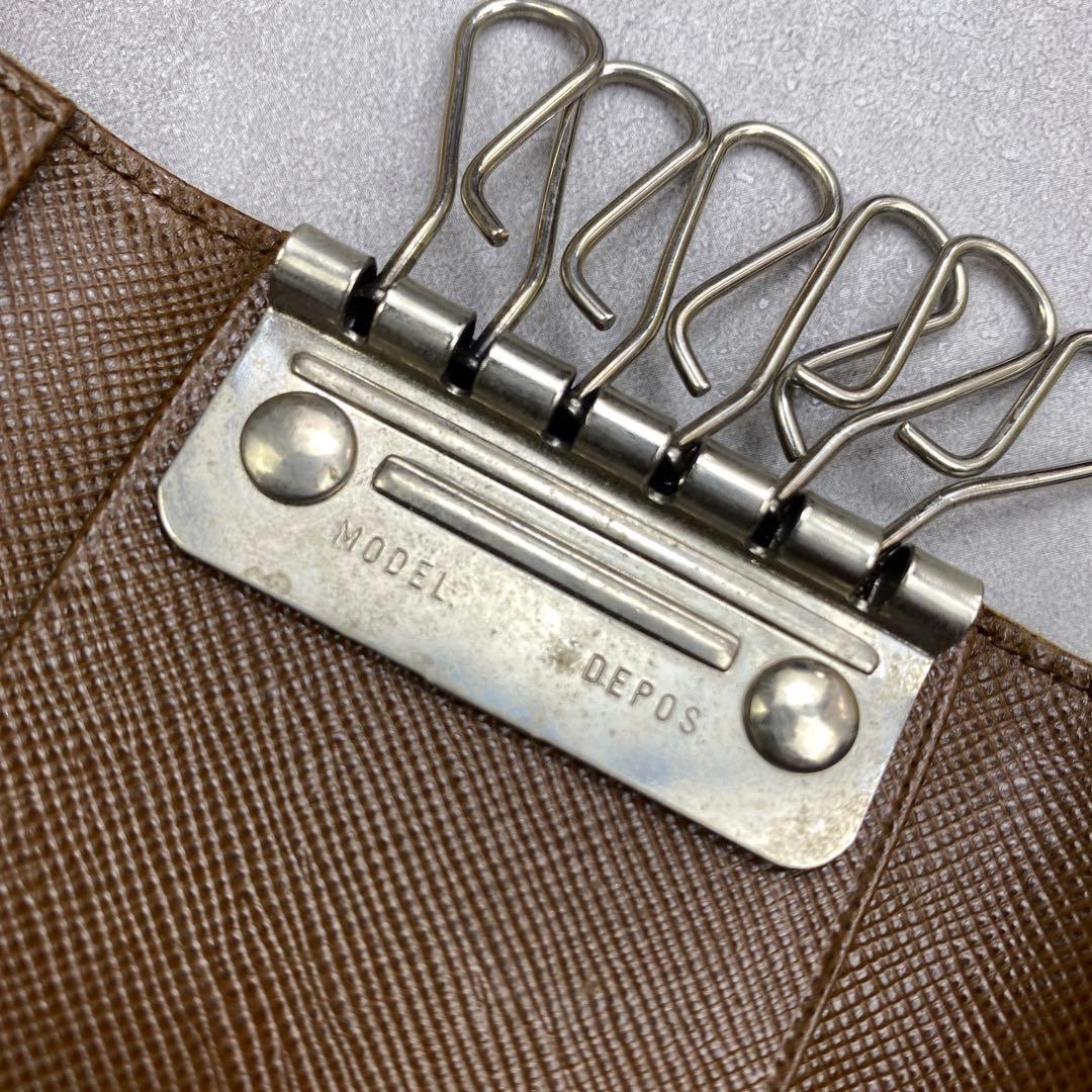 PRADA プラダ キーケース 6連 三角ロゴ TABACCO ナイロン