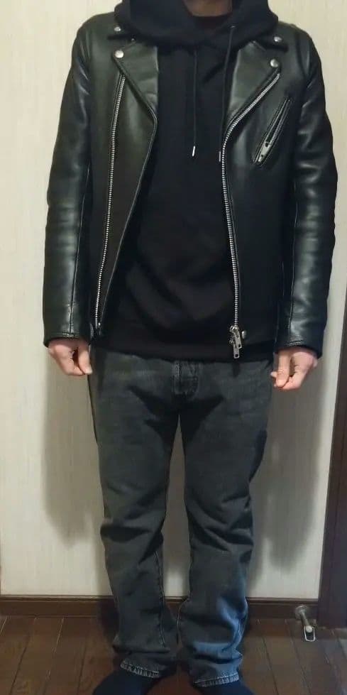 BEAUTY&YOUTH UKレザー ダブルライダースジャケット　М