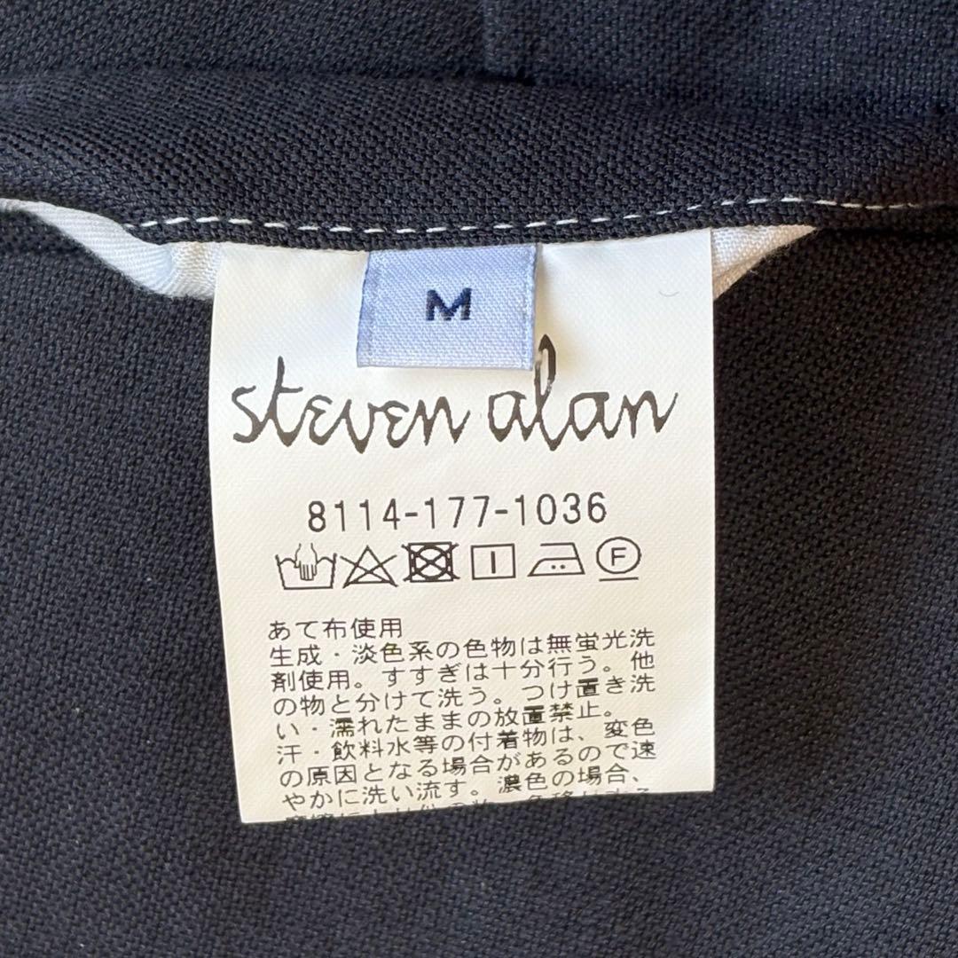 【美品】スティーブンアラン リネン混 ワイドフィット ポリコットンパンツ M