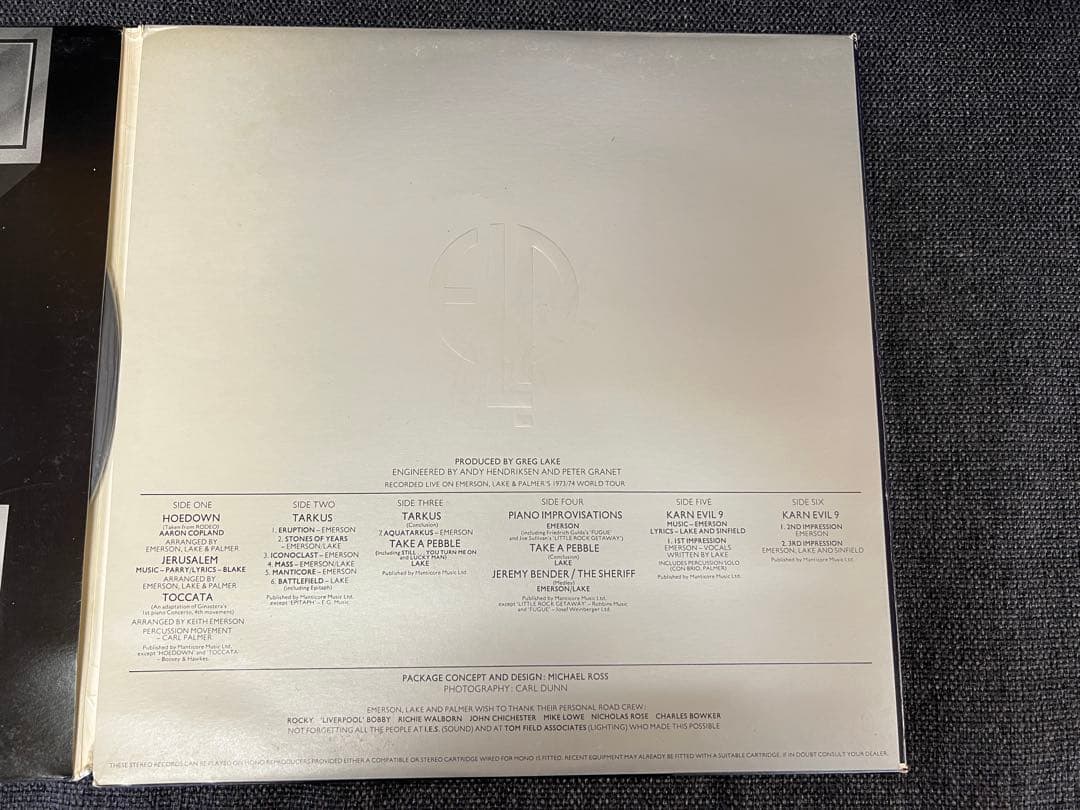 ELP 1974年 日本盤 3LP 洋楽レコード　ライブP-5549-51M