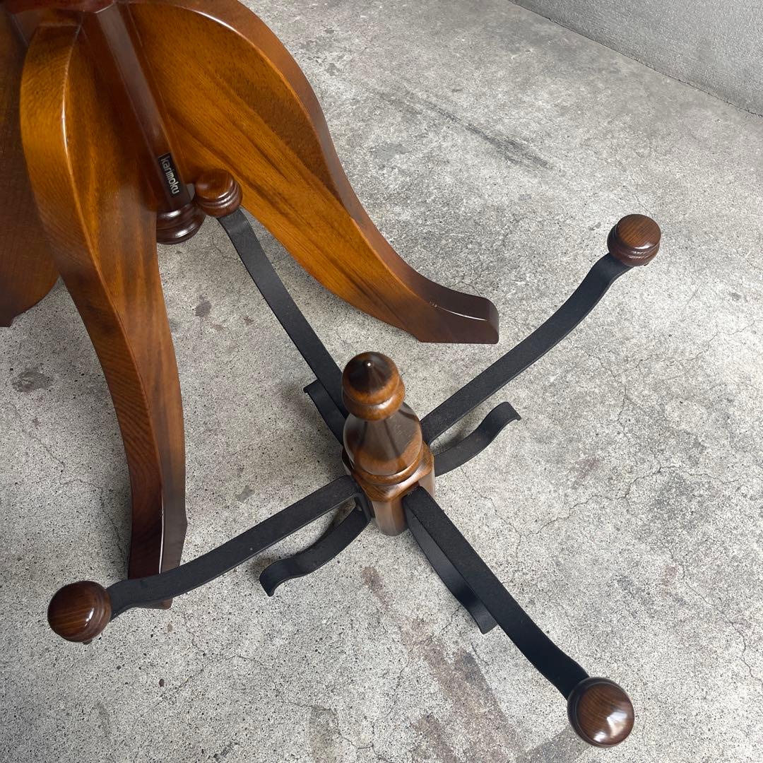 美品　カリモク コロニアル ハンガーラック ポールスタンド