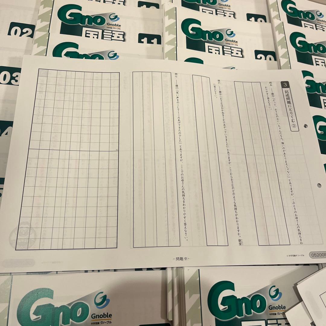 中学受験グノーブル5年 国語 1年分