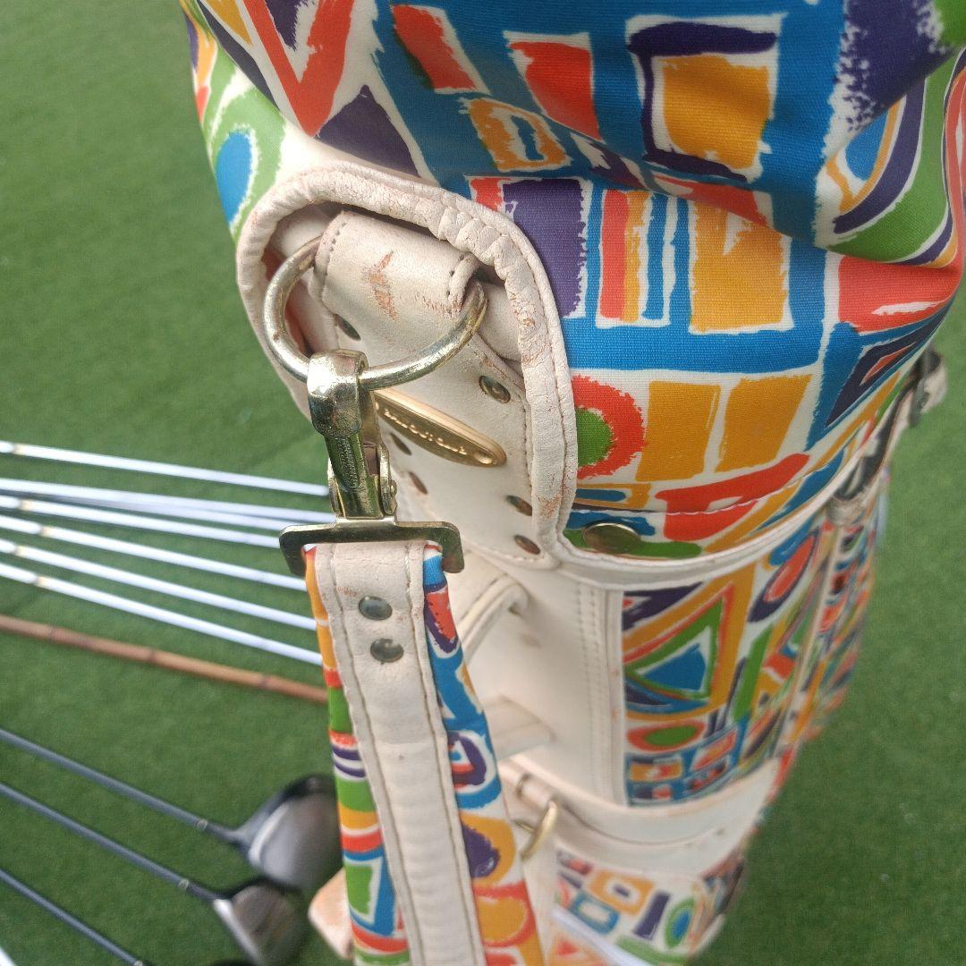 カラフルなゴルフバッグとクラブ13本セット右利用